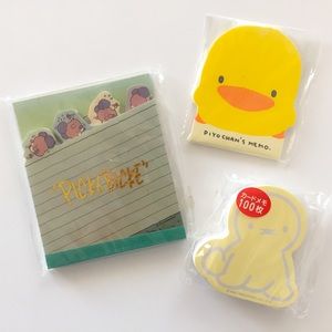 NWT Picke Bicke, Puwawa, and Piyochan Memo Bundle